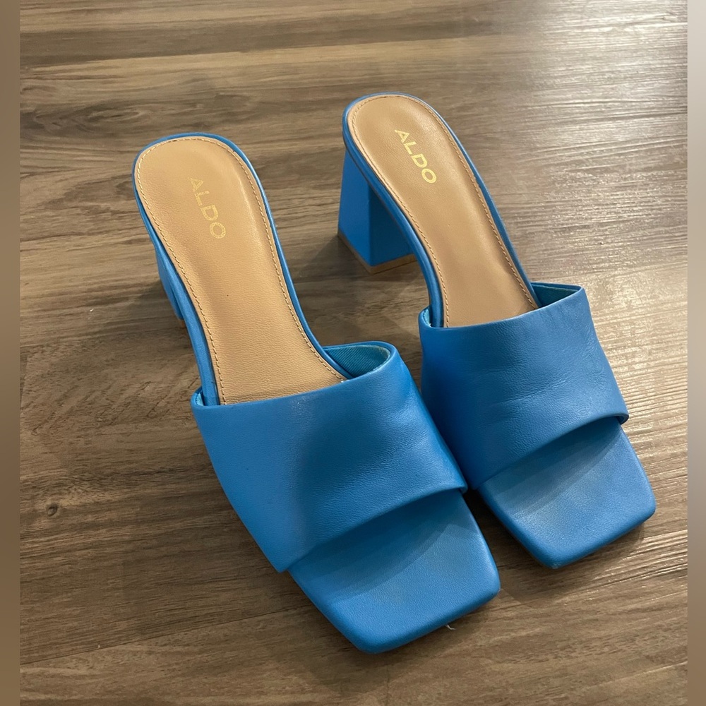 Aldo Women's Blue Mule Sandals